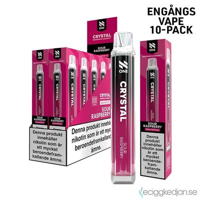 N One Crystal | Sour Raspberry | Engångsvape | 10pack