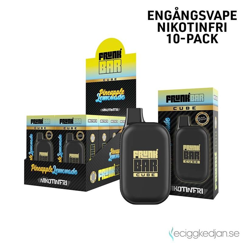 Frunk Bar Cube ZERO | Pineapple Lemonade | Nikotinfri Engångsvape | 10pack