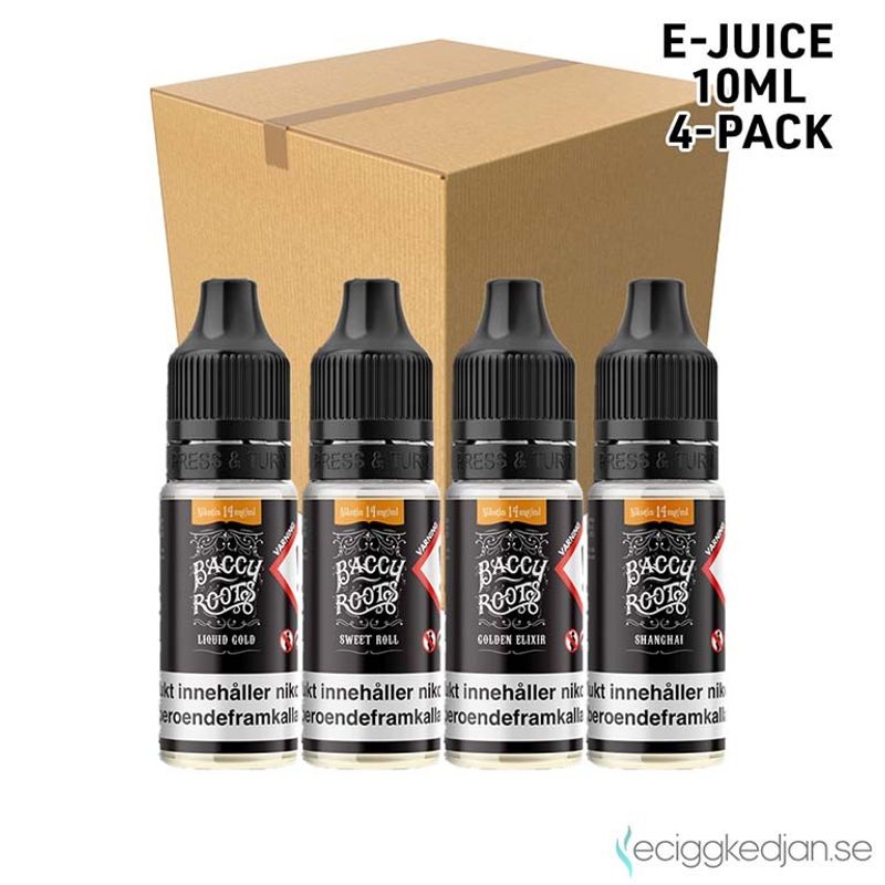 Baccy Roots 14mg Nikotinsalt | Komplett Pack | 4*1
