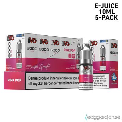 IVG 6000 | Pink Pop | 10ml E-Juice | 14,5mg Saltnikotin | 5pack