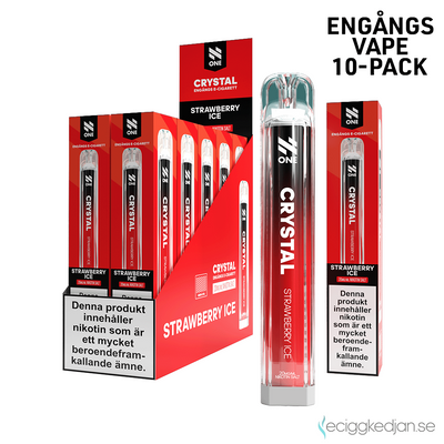 N One Crystal | Strawberry Ice | Engångsvape | 10pack
