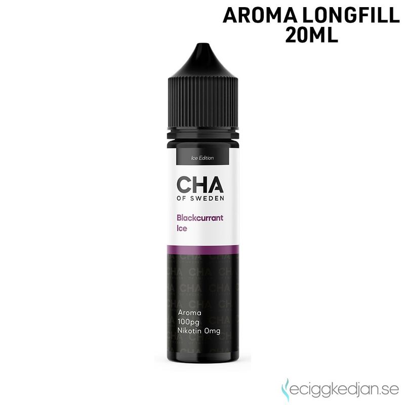 CHA of Sweden Ice Edition | Blackcurrant Ice | 20ml Aroma Longfill