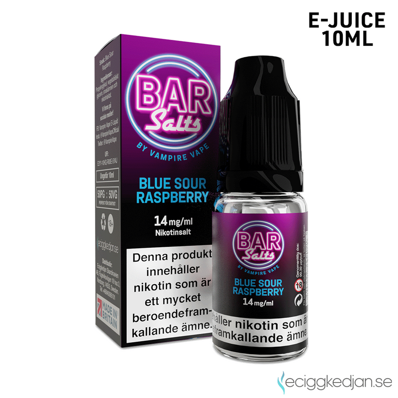 Bar Salts | Blue Sour Raspberry | 10ml E-Juice