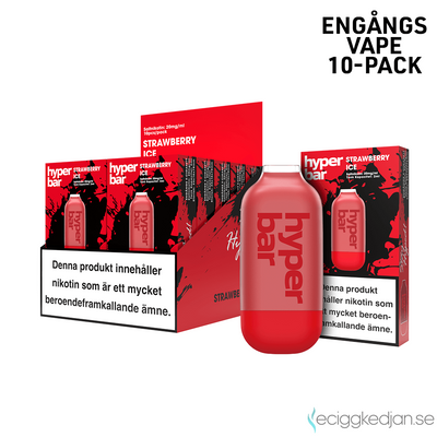 Hyper Bar | Strawberry Ice | Engångsvape | 10pack