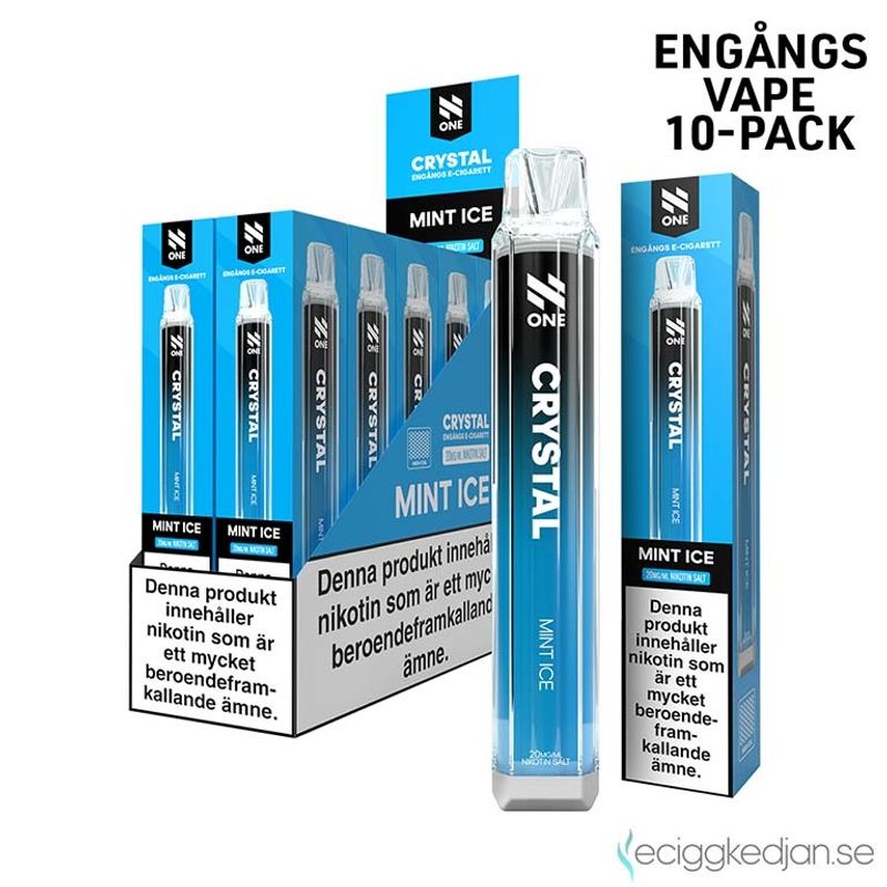 N One Crystal | Mint Ice | Engångsvape | 10pack