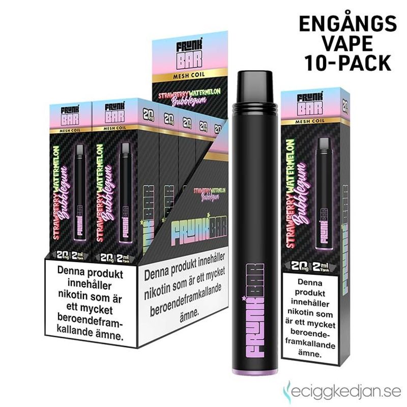 Frunk Bar | Strawberry Watermelon Bubblegum | Engångsvape | 10pack