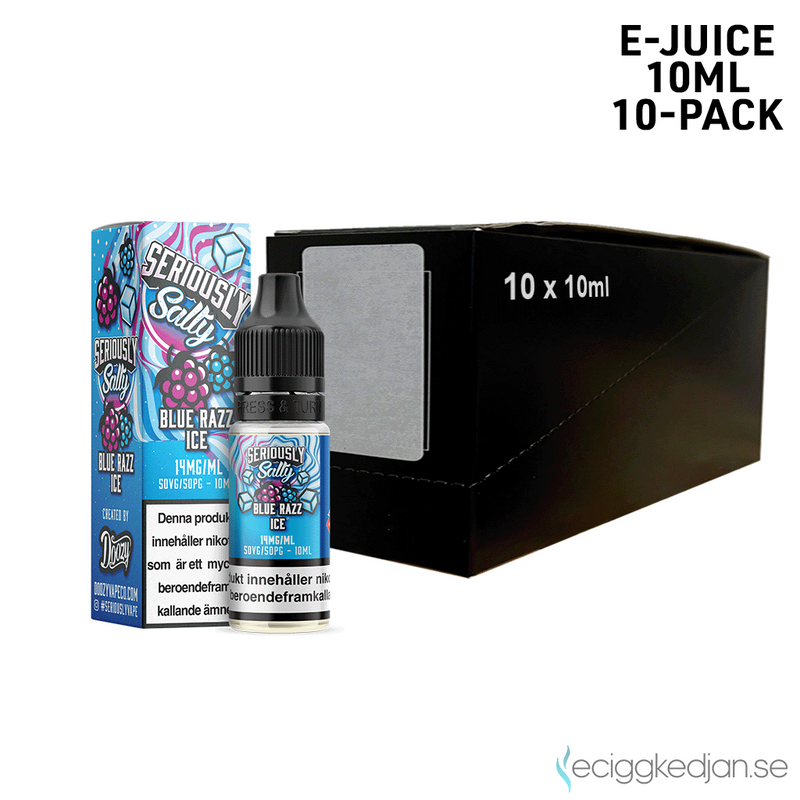 Seriously Salty | Blue Razz Ice | 10ml E-Juice | 10pack