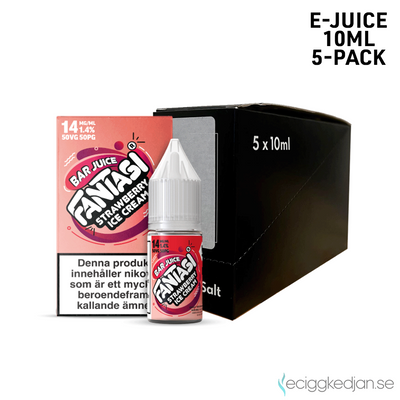 Fantasi Bar Salt | Strawberry Ice Cream | 10ml E-Juice | 5pack
