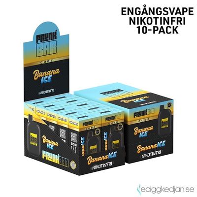 Frunk Bar Cube ZERO | Banana Ice | Nikotinfri Engångsvape | 10pack