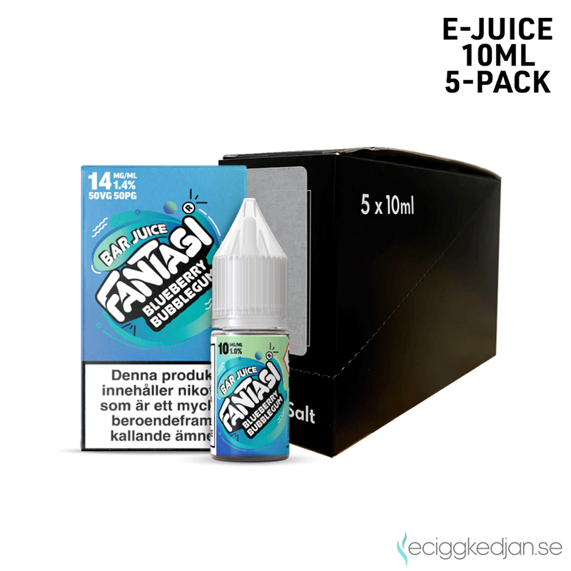 Fantasi Bar Salt | Blueberry Bubblegum | 10ml E-Juice | 5pack