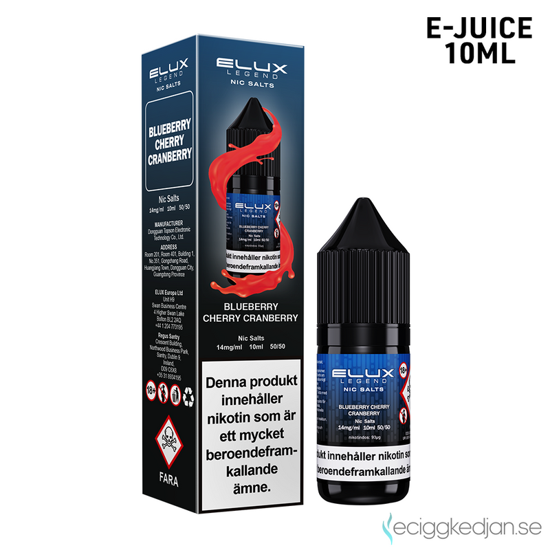 Elux Legends | Blueberry Cherry Cranberry | 10ml E-Juice