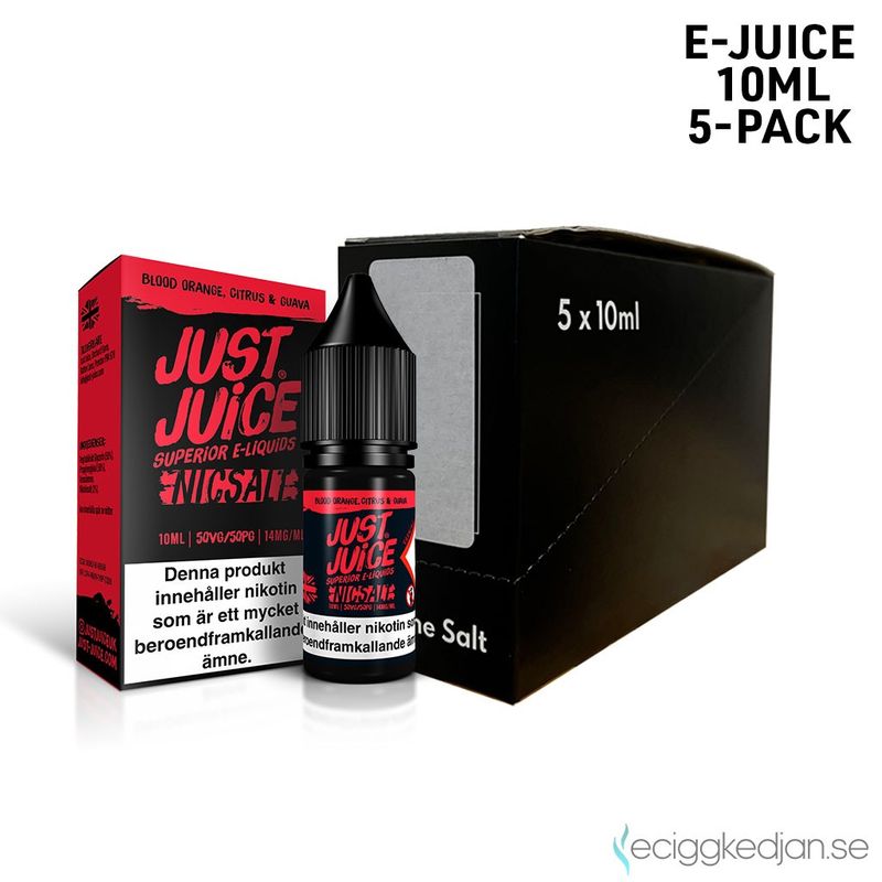 Just Juice Iconic | Blood Orange Citrus & Guava | 10ml E-Juice | 5pack
