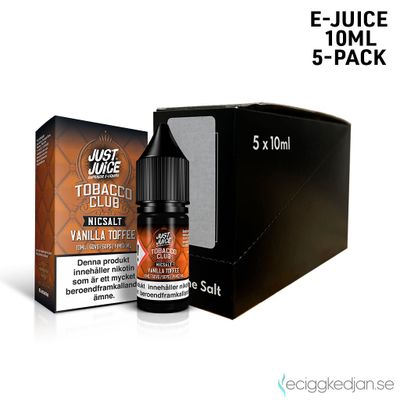 Just Juice Tobacco Club | Vanilla Toffee | 10ml E-Juice | 5pack