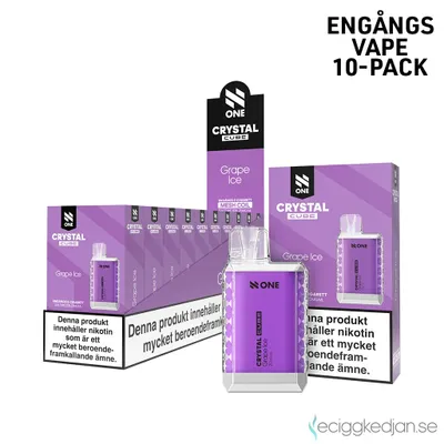 N One Crystal Cube | Grape Ice | Engångsvape | 10pack