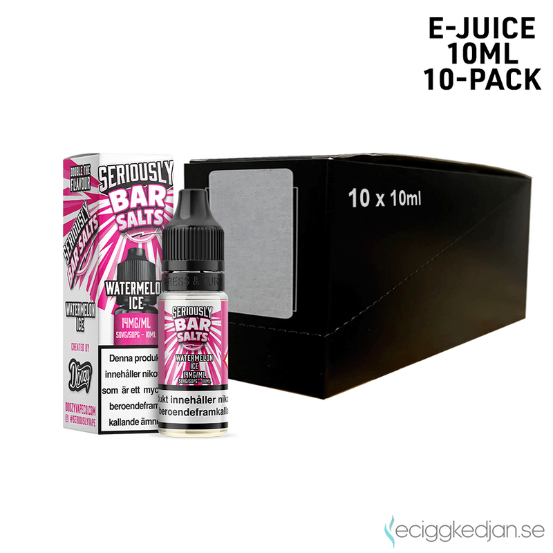 Seriously Bar Salts | Watermelon Ice | 10ml E-Juice | 10pack