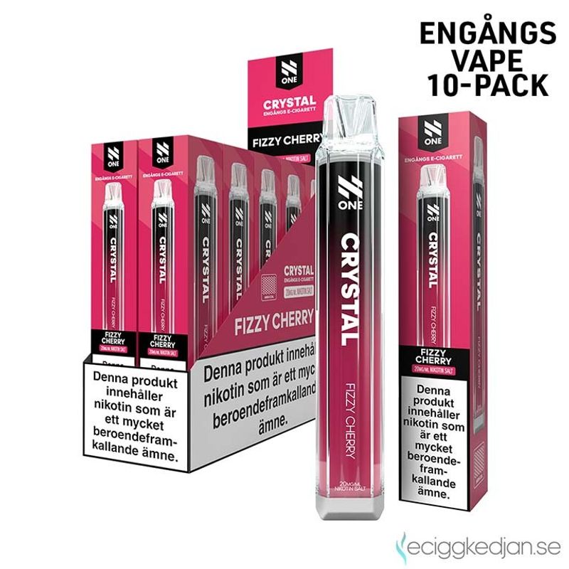 N One Crystal | Fizzy Cherry | Engångsvape | 10pack