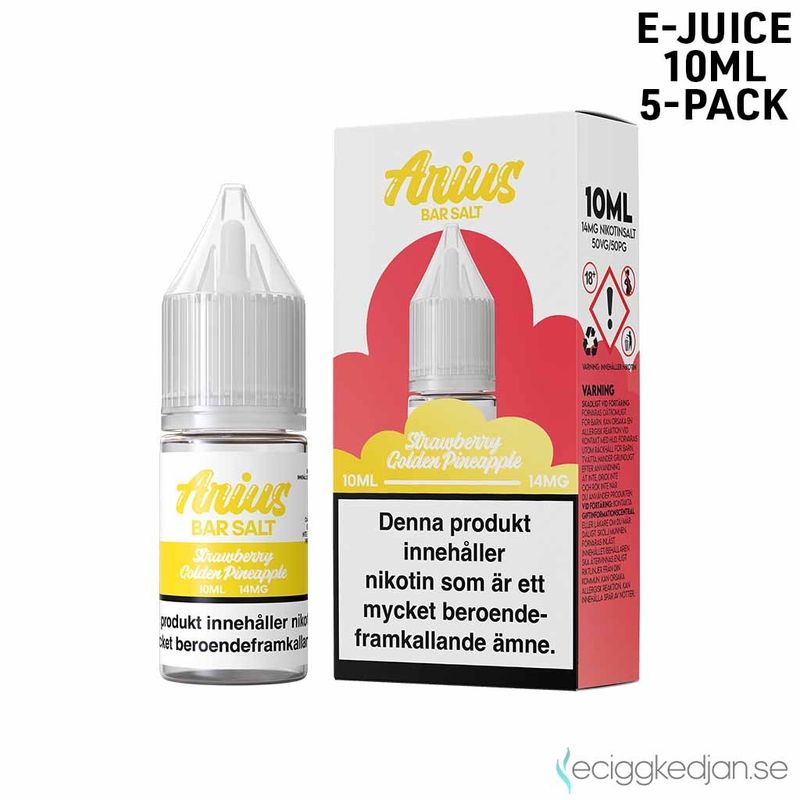 Arius Bar Salt Fruity | Strawberry Golden Pineapple | 10ml E-Juice | 5pack