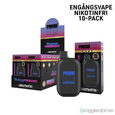 Frunk Bar Cube ZERO | Blueberry Pomegranate | Nikotinfri Engångsvape | 10pack