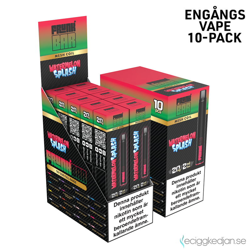 Frunk Bar | Watermelon Splash | Engångsvape | 20mg | 10pack