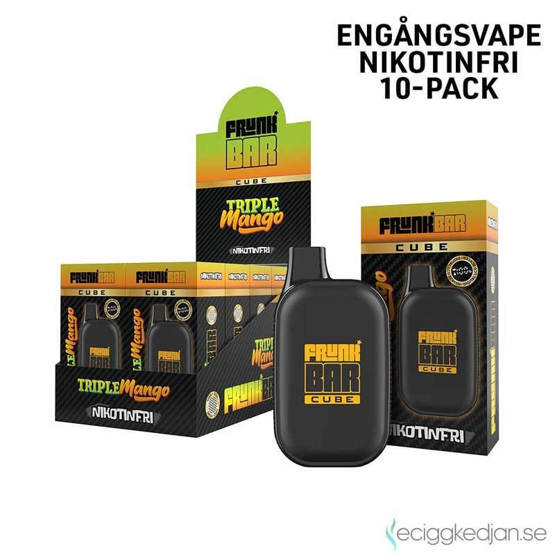 Frunk Bar Cube ZERO | Triple Mango | Nikotinfri Engångsvape | 10pack