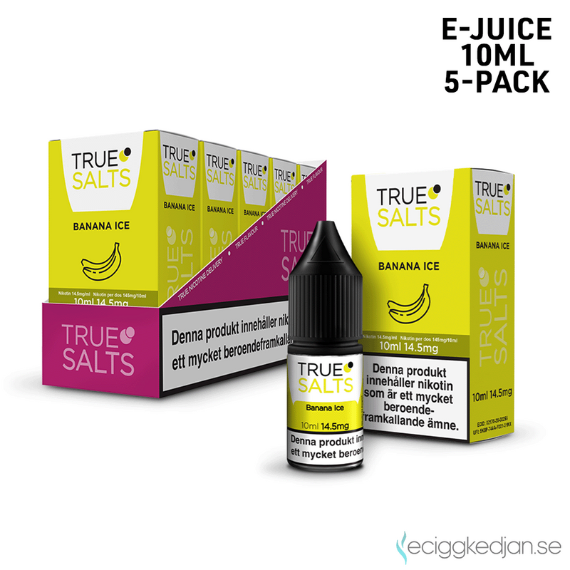 True Salts | Banana Ice | 10ml E-Juice | 14,5mg Saltnikotin | 5pack