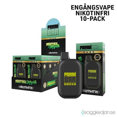 Frunk Bar Cube ZERO | Menthol Mojito | Nikotinfri Engångsvape | 10pack