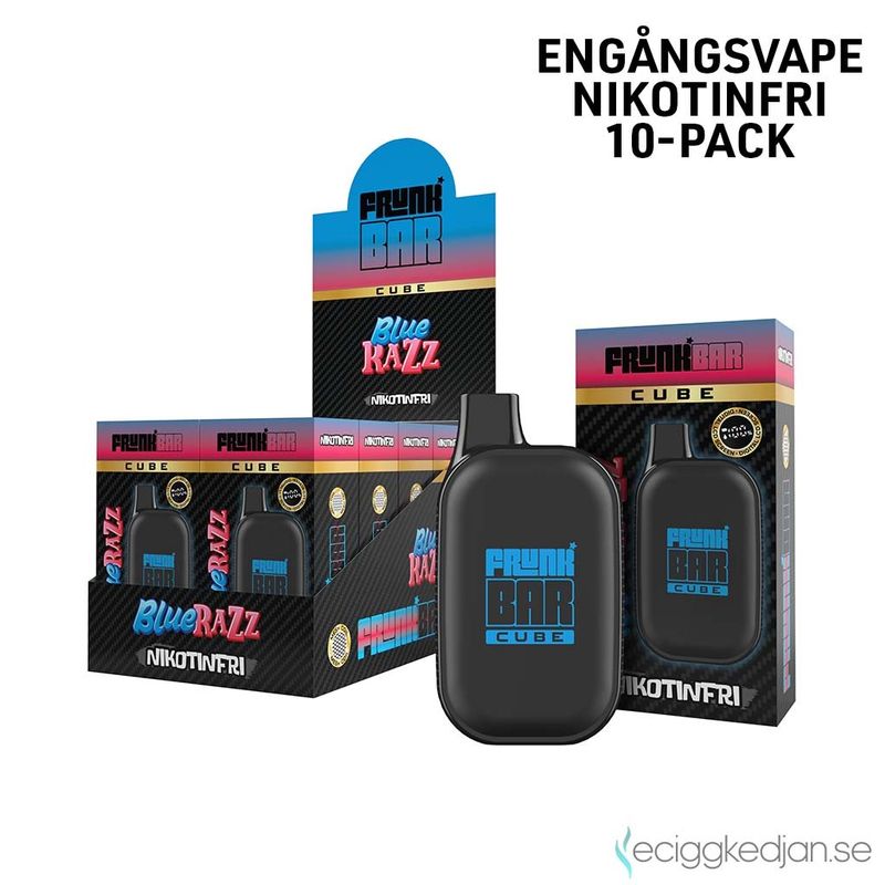 Frunk Bar Cube ZERO | Blue Razz | Nikotinfri Engångsvape | 10pack