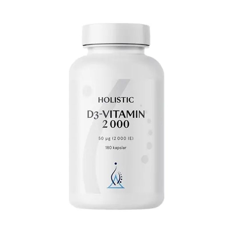 Holistic D3-vitamin 2000 IE, 180 kapslar