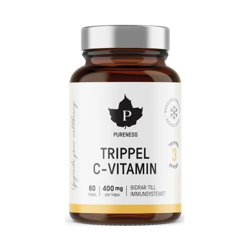 Pureness Trippel C-vitamin, 60 kapslar