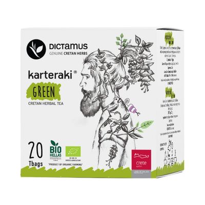 KARTERAKI Green, ekologiskt grönt örtte, 20 tepåsar