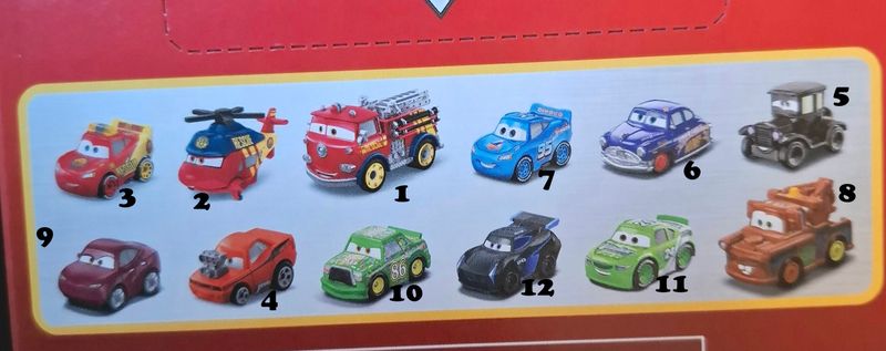 Mini racers Cars (olika bilar) 2026 - Disney Cars