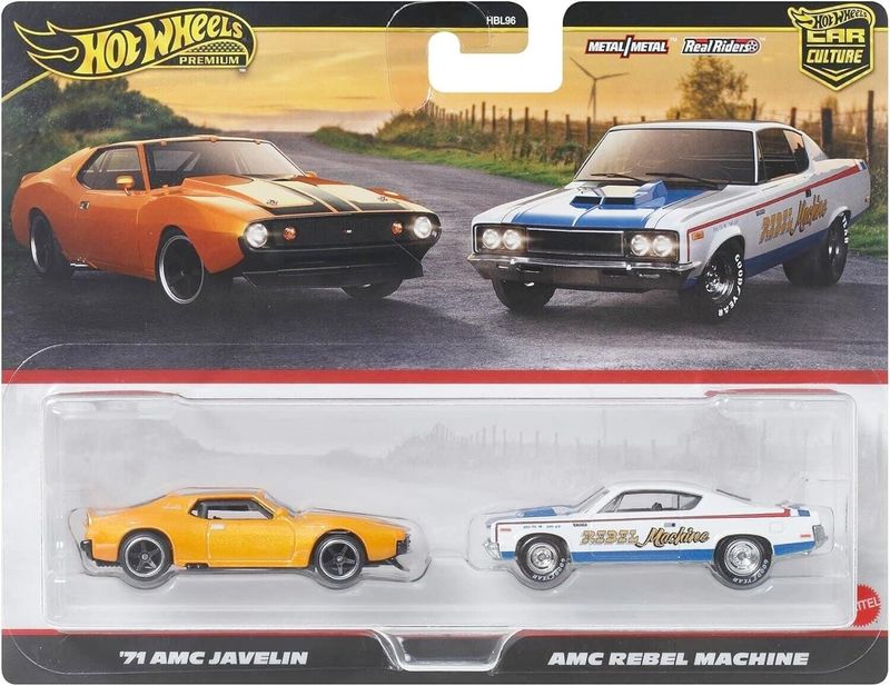 2-pack AMC Javelin 1971, AMC Rebel Machine - Hot Wheels 1:64
