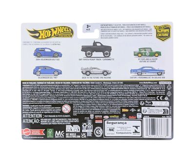 2-pack Back to the Future time machine & Toyota pickup truck 1987 - Hot Wheels 1:64