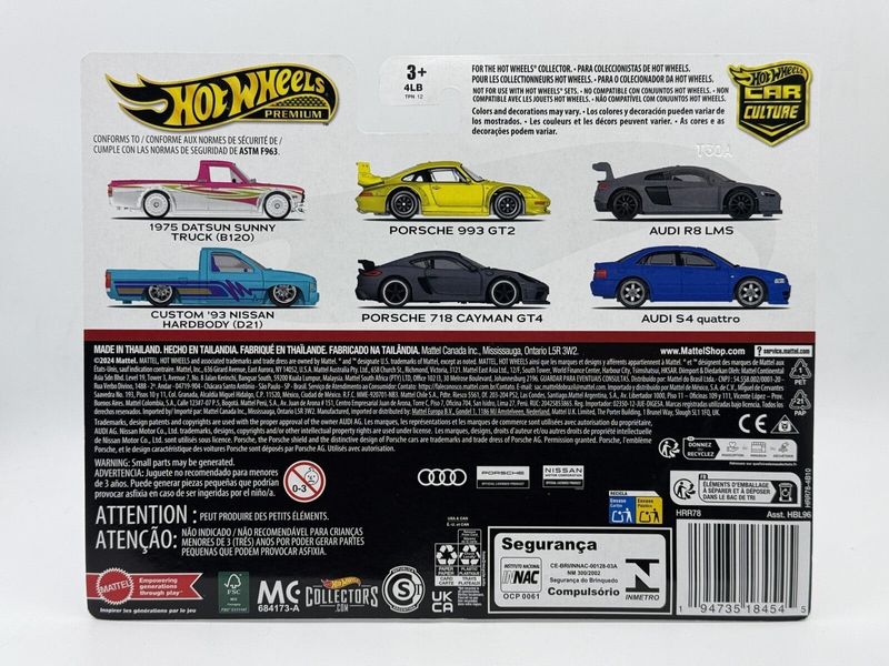 2-pack Datsun Sunny truck 1975 (B120), Nissan Hardbody 1993 (D21) - Hot Wheels 1:64