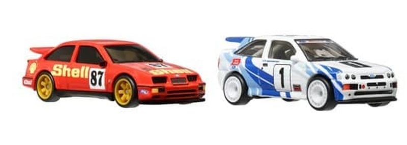 2-pack Ford Sierra Cosworth 1987, Ford Escort RS 1993 - Hot Wheels 1:64