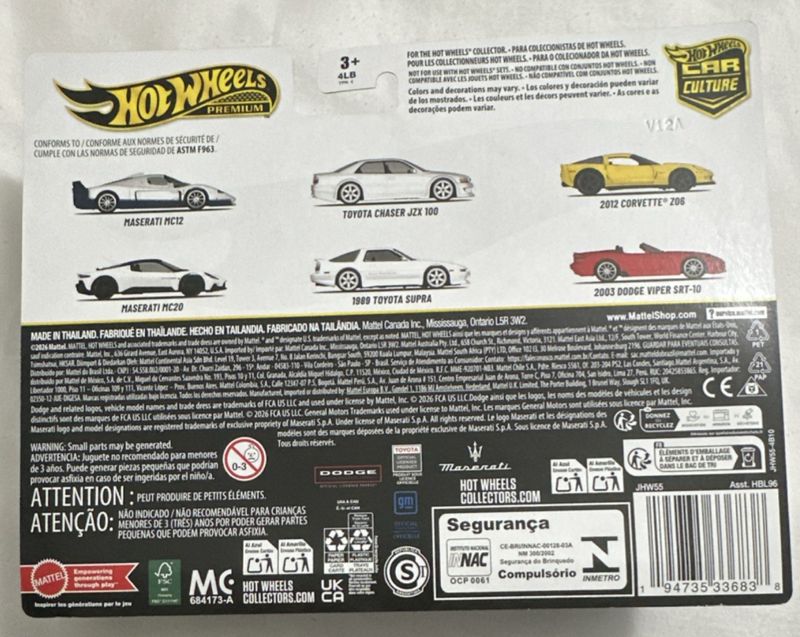 2-pack Maserati MC12, Maserati MC20 - Hot Wheels 1:64