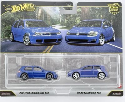 2-pack Volkswagen Golf R32 2004 & Golf Mk 7 - Hot Wheels 1:64