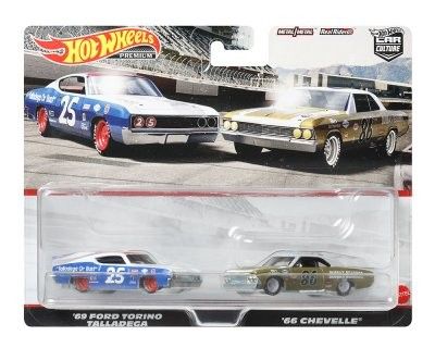2-pack Ford Torino Talladega 1969 & Chevelle 1966 - Hot Wheels 1:64