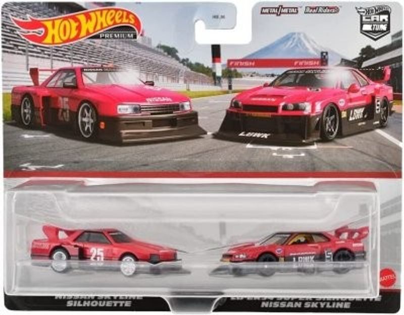 2-pack Nissan Skyline Silhouette, Nissan Skyline ER34 - Hot Wheels 1:64