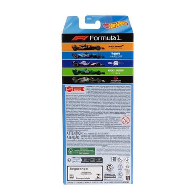 5-pack Team Formula 1- Hot Wheels 1:64