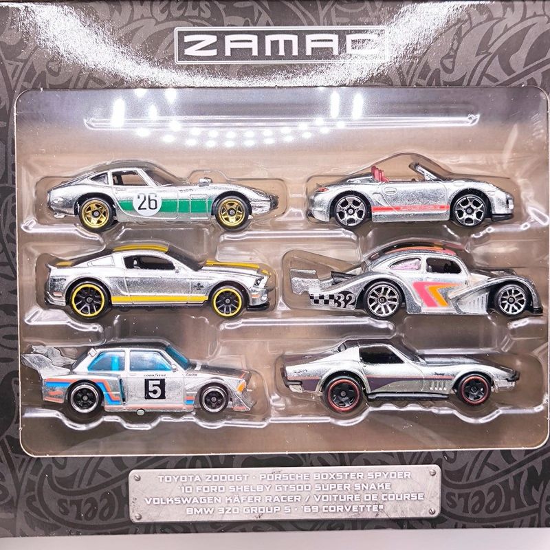 6-pack Zamac BMW 320, Toyota 2000GT m fl. - Hot Wheels 1:64