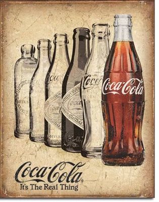 Coca Cola - It´s the real thing - metall skylt 32 x 41 cm