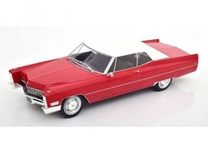 Cadillac DeVille soft top 1967 - röd - skala 1:18