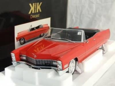 Cadillac DeVille Convertible 1968 röd - bronze - skala 1:18