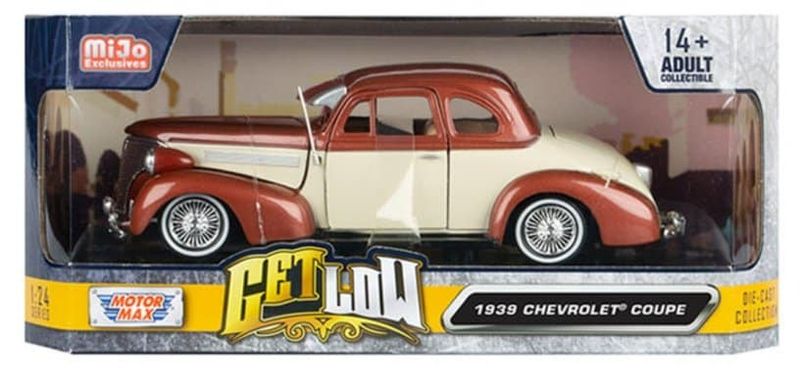 Chevrolet Coupe 1939 low rider beige/brun - skala 1:24