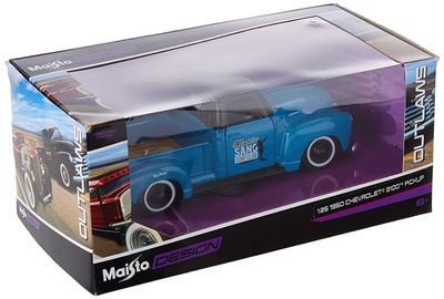 Chevrolet 3100 PickUp 1950 blå - skala 1:24