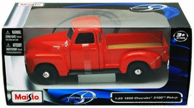Chevrolet 3100 PickUp 1950 röd/orange - skala 1:24