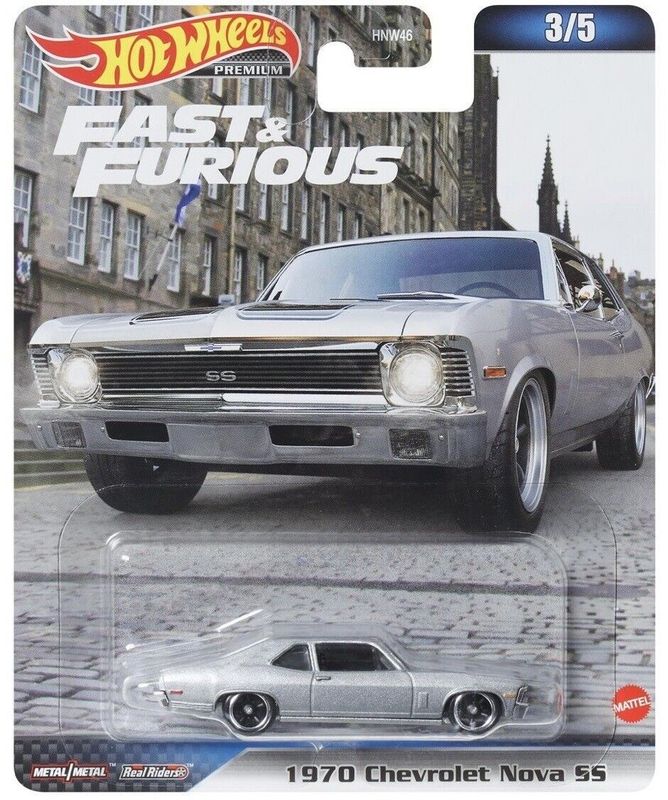 Chevrolet Nova SS 1970 silver F&F - Hot Wheels 1:64