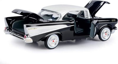 Chevrolet Bel Air 1957 - svart/vit - Skala 1:24