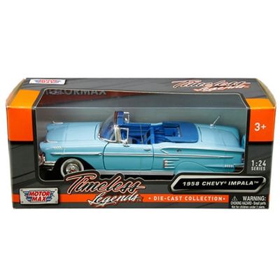 Chevrolet Impala 1958 ljusblå - skala 1:24